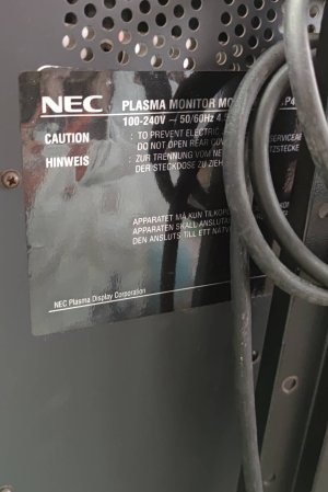Televizyon 108 NEC plazma TV Ekranı kırık